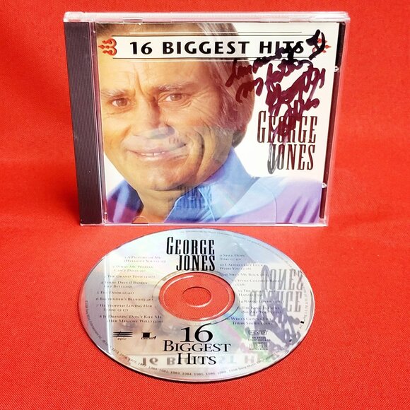 16 Biggest Hits George Jones Audio CD 1998 Signed - Picture 7 of 8